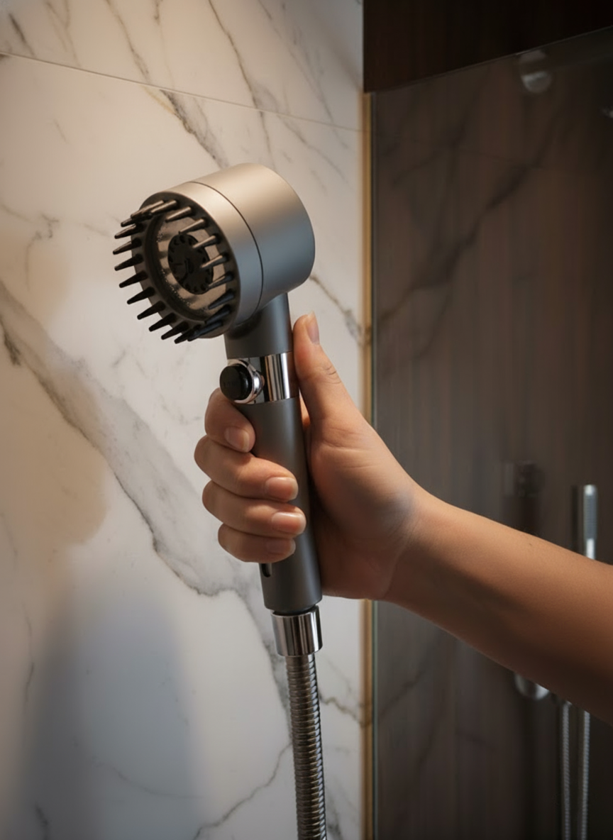High Pressure 3-Setting Handheld filtration brush Shower head