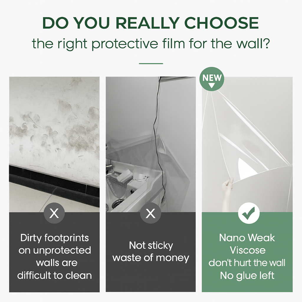 Self- Adhesive Transparent Electrostatic Wall Protection Film Buy 1 Get 1 Free